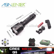 Working Mode:100% Bright/50% Bright/ SOS, Q5/5W-1200 Lumens Waterproof Tactical LED Flashlight